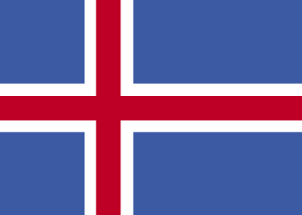 Large flag of iceland