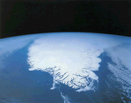 Satellite image of greenland
